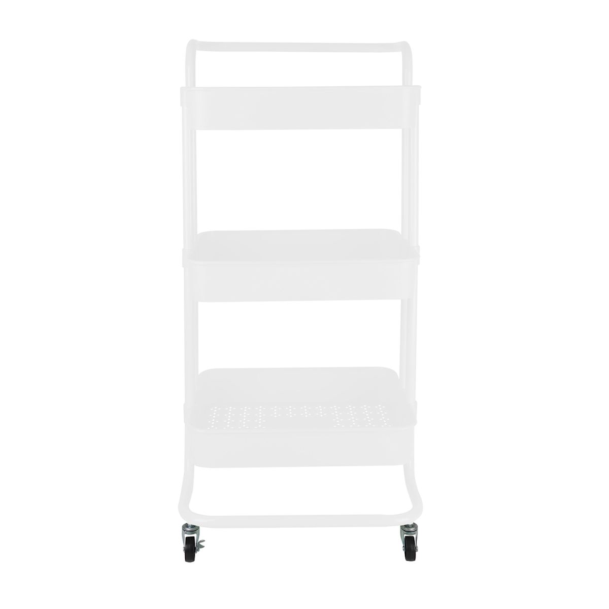 At Home 3-Tier Rolling Storage Cart White