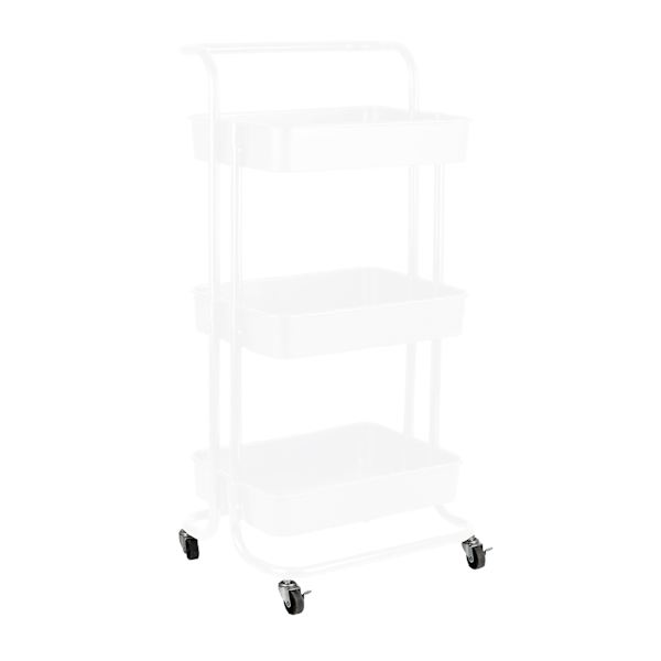 at home 3-Tier Rolling Storage Cart White