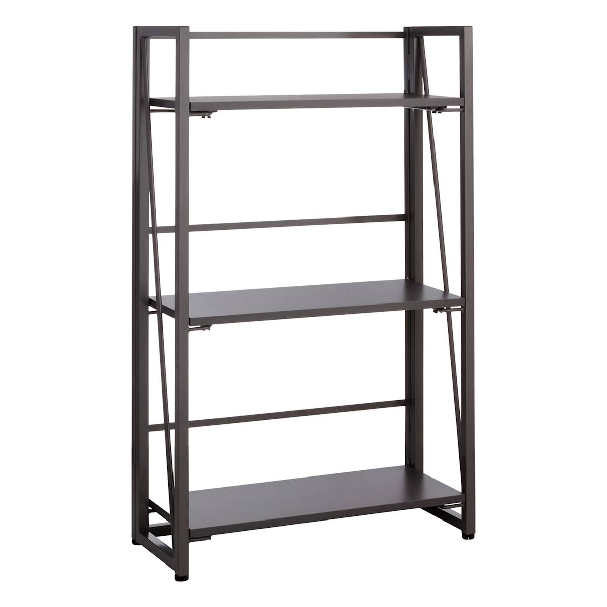 At Home 3-Tier Vienna Folding Bookshelf Grey