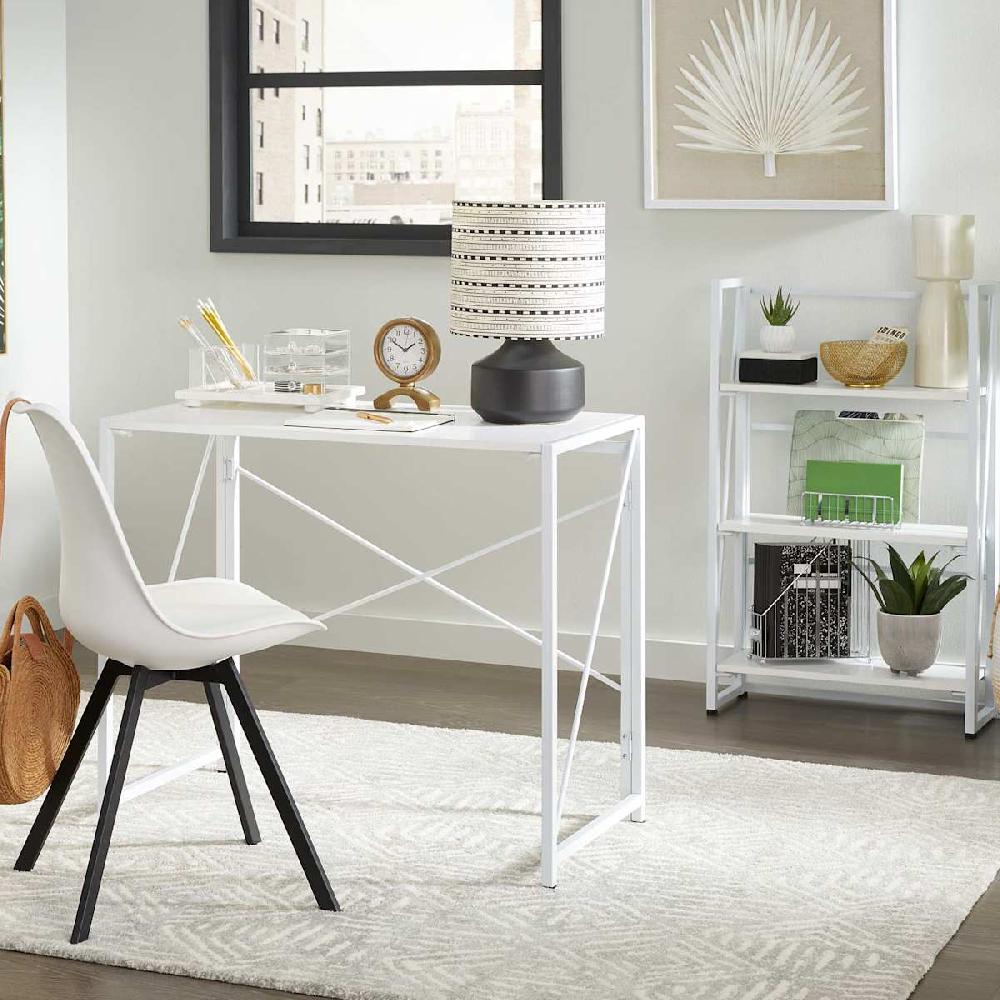 At Home 3-Tier Vienna Folding Bookshelf White