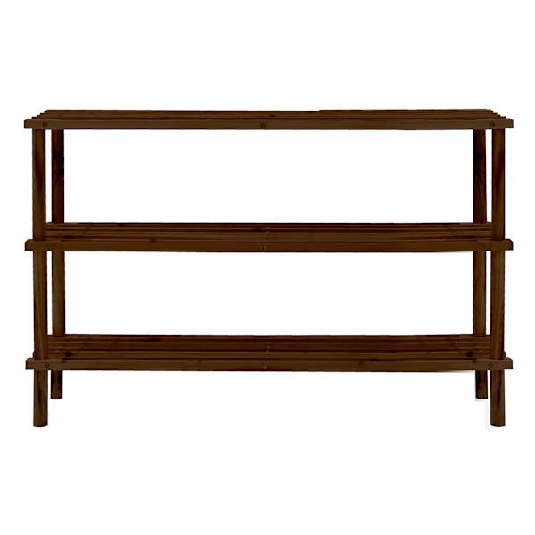 at home 3-Tier Wooden Shoe Rack Espresso Brown