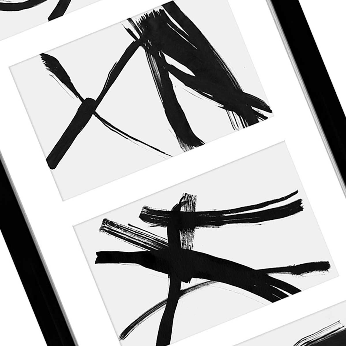 At Home 4-Opening Black Collage Picture Frame 8x20