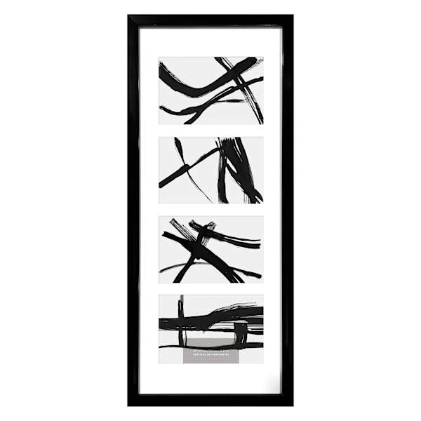 at home 4-Opening Black Collage Picture Frame 8x20