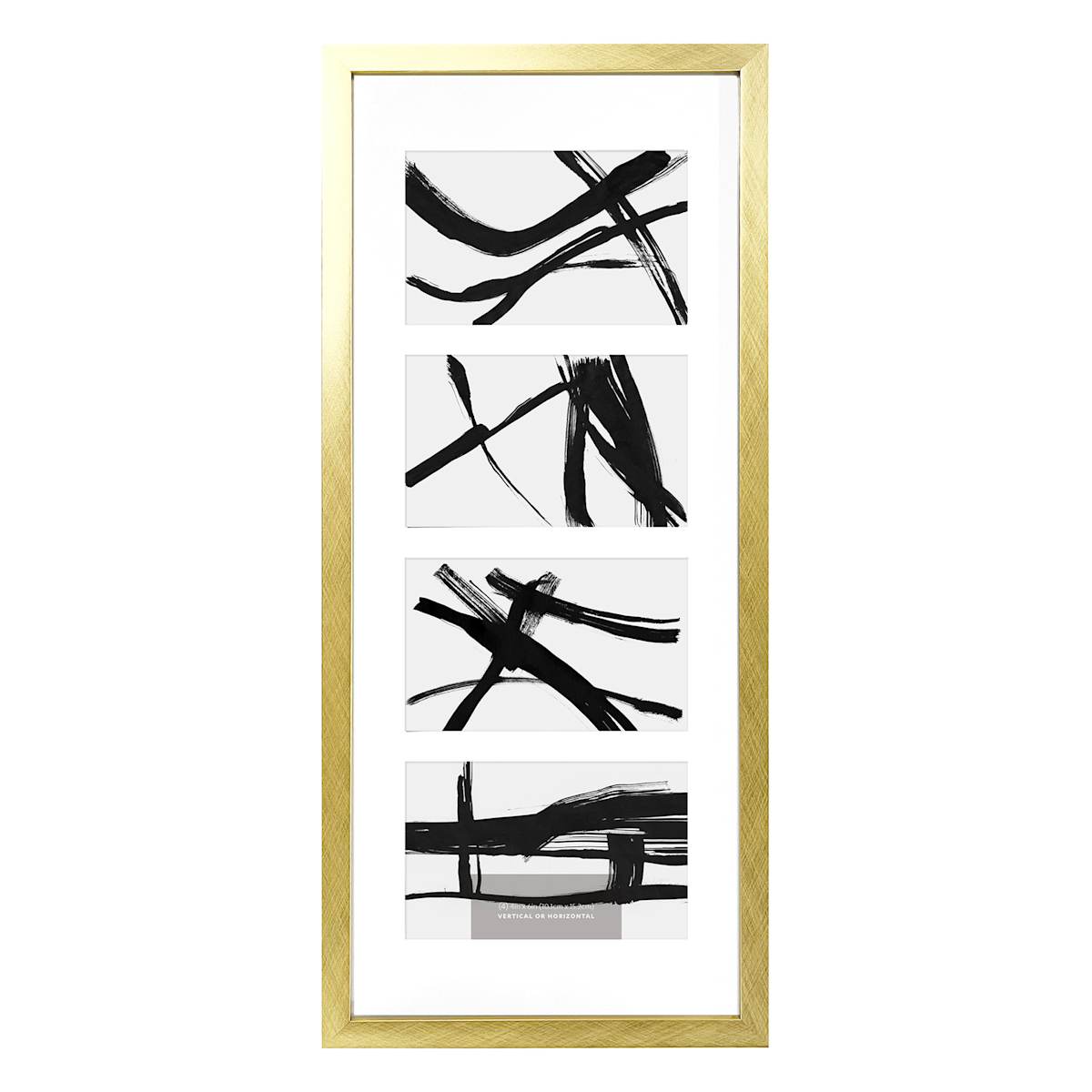 At Home 4-Opening Gold Collage Picture Frame 8x20