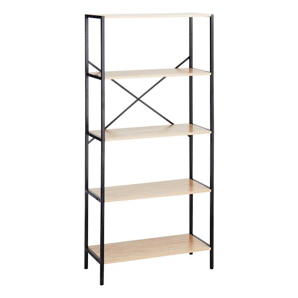 at home 4-Tier Burnaby Wood & Metal Bookshelf