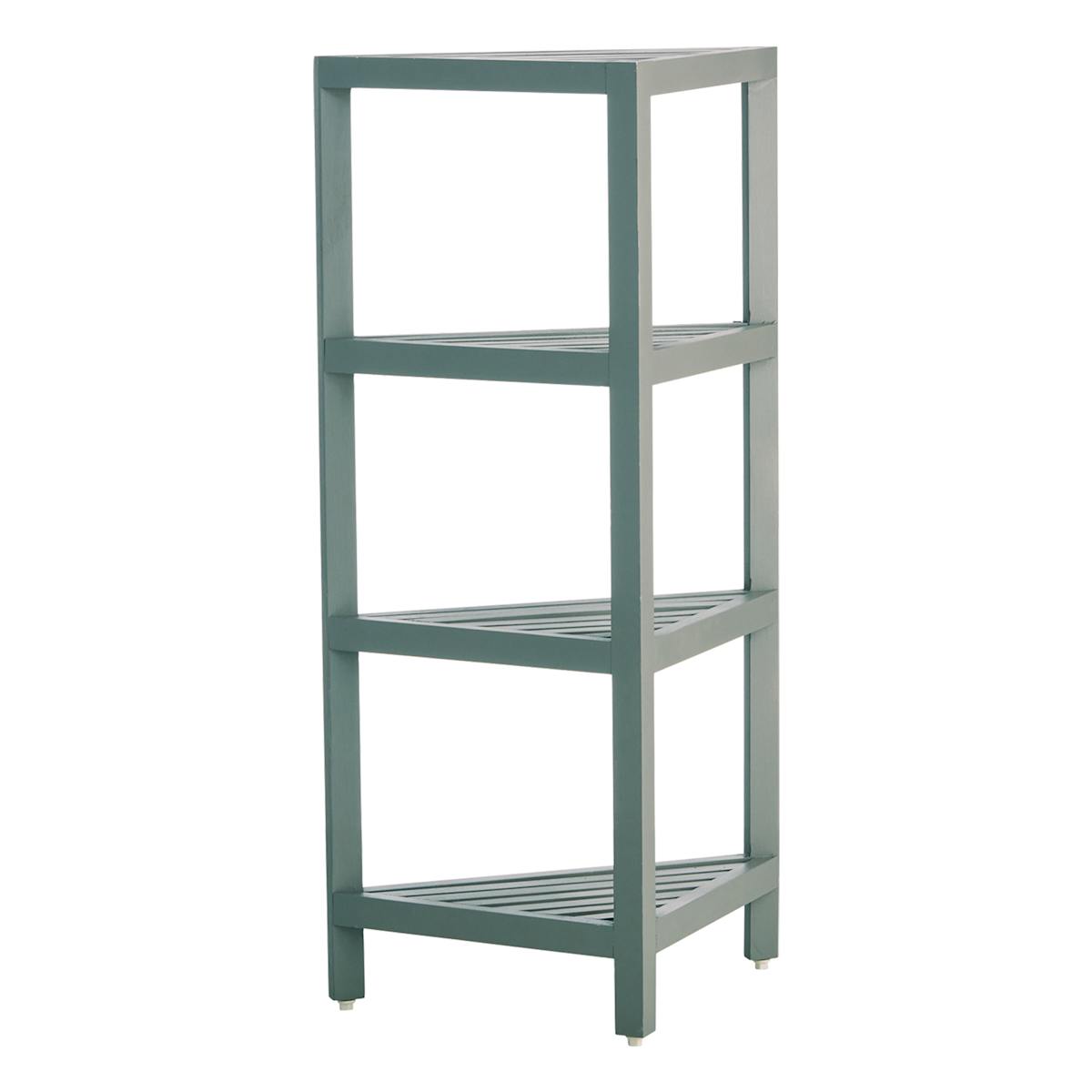 At Home 4-Tier Grey Wood Corner Storage Stand