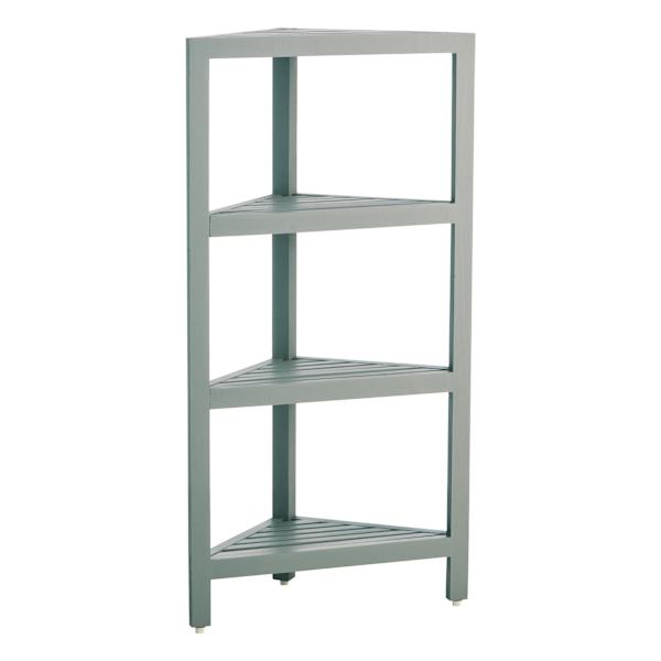 at home 4-Tier Grey Wood Corner Storage Stand