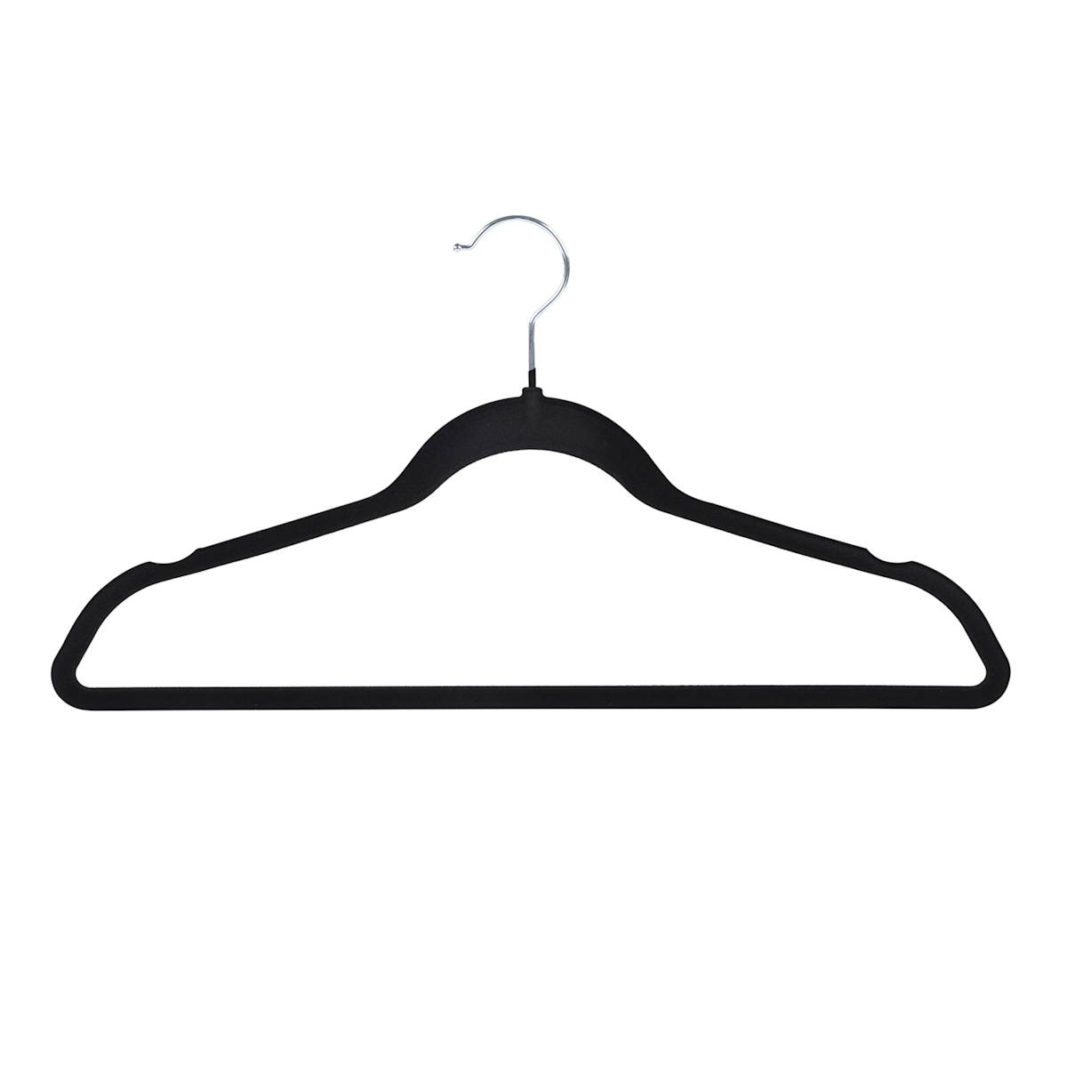 At Home 50-Pack Velvet Suit Hangers Black