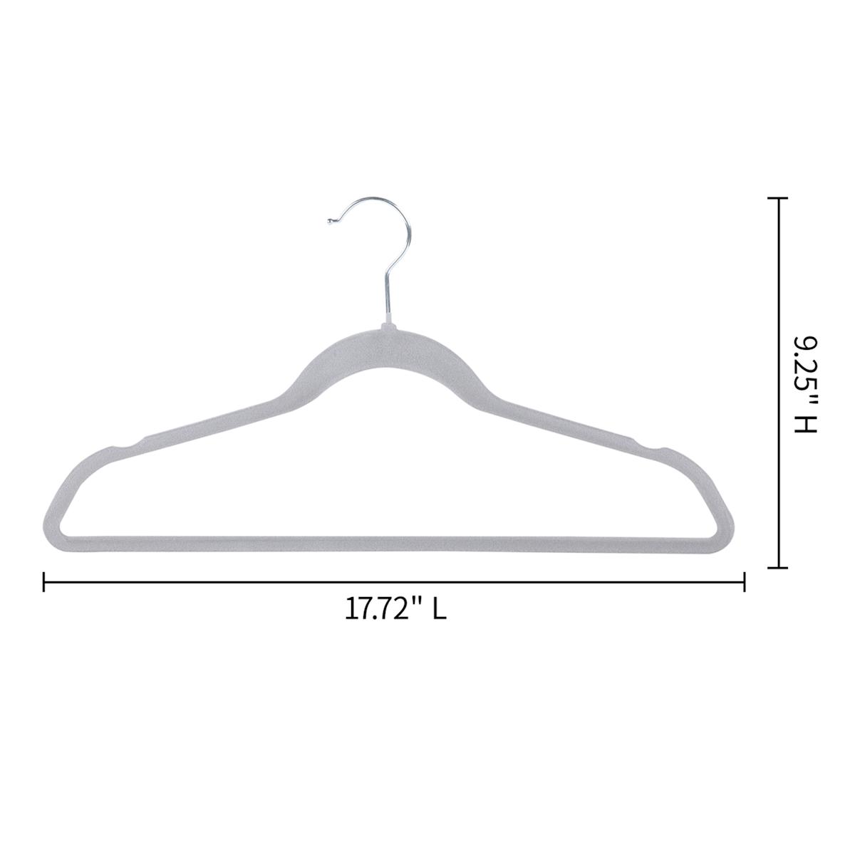 At Home 50-Pack Velvet Suit Hangers Grey