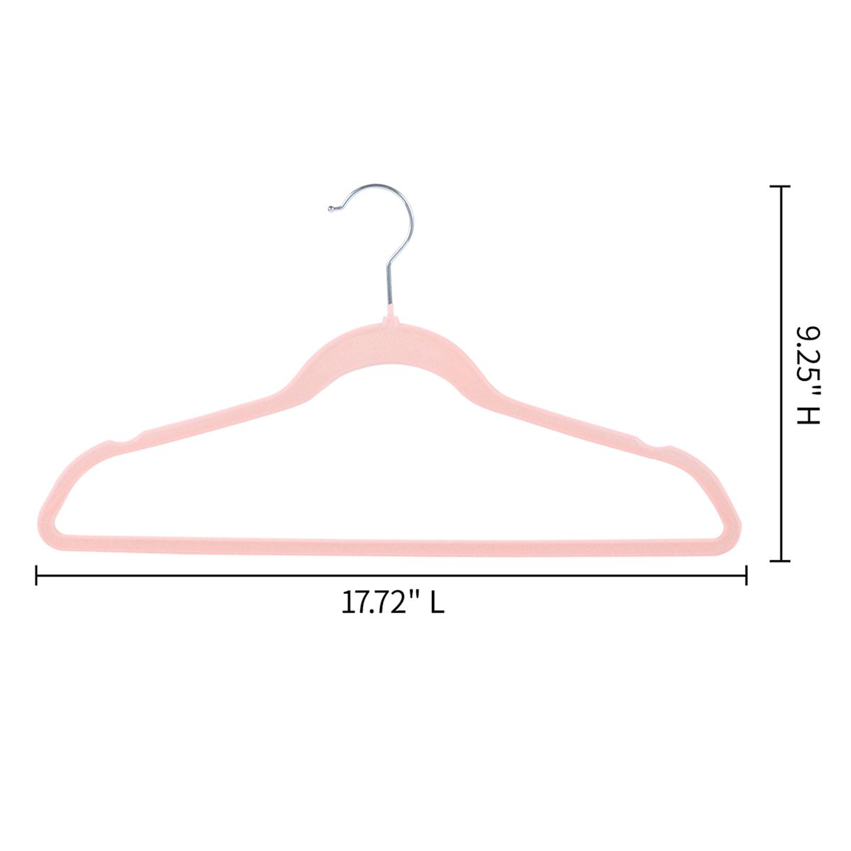 At Home 50-Pack Velvet Suit Hangers Pink