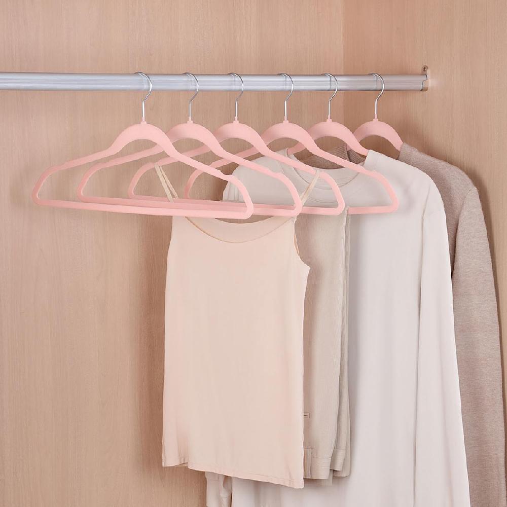 At Home 50-Pack Velvet Suit Hangers Pink