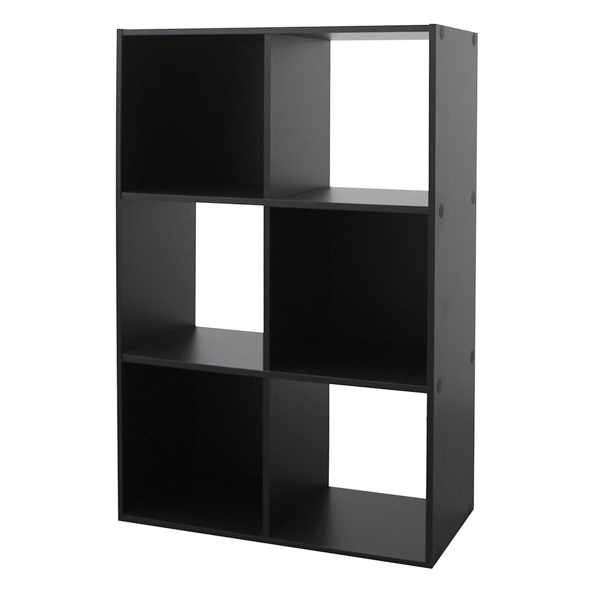 At Home 6-Cube Storage Organizer Black