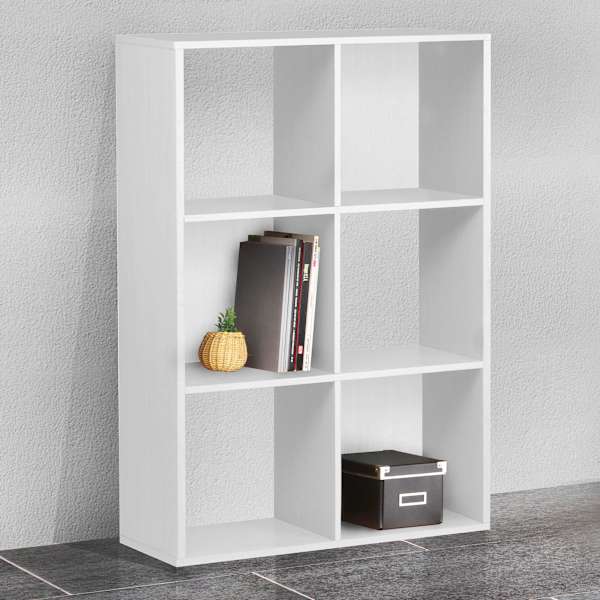 at home 6-Cube White Wooden Storage Organizer
