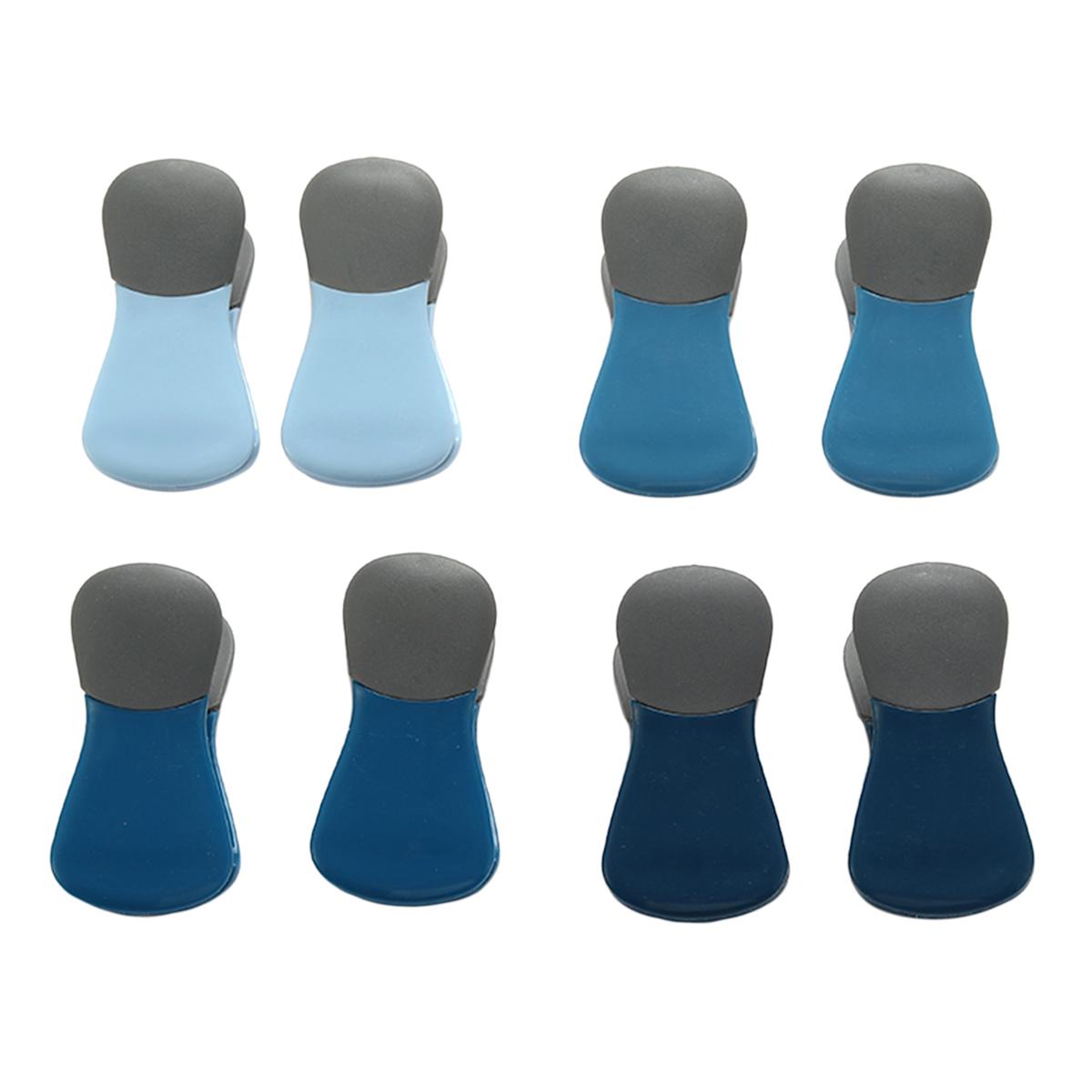 At Home 8-Piece Magnetic Bag Clip Set Blue