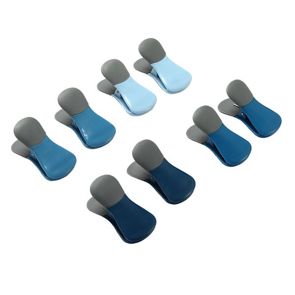 at home 8-Piece Magnetic Bag Clip Set Blue