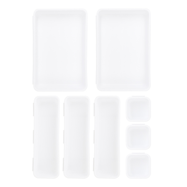 at home 8-Piece White Interlocking Storage Bin Set