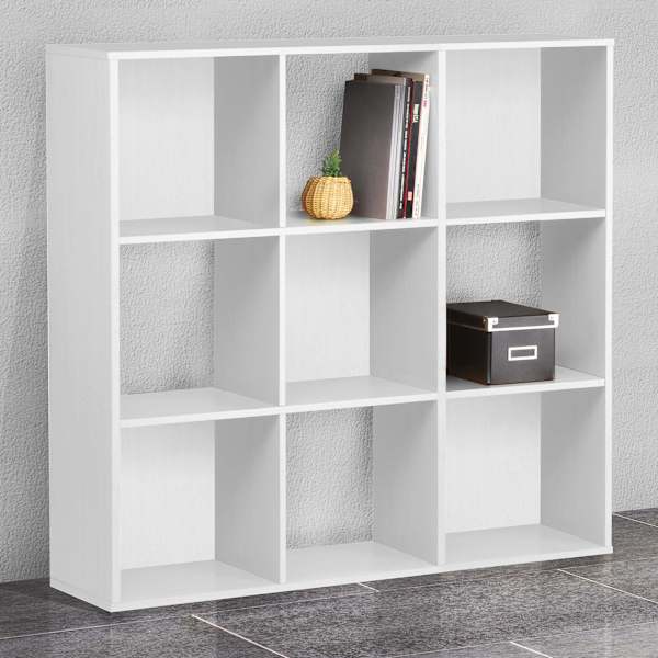 at home 9-Cube White Wooden Storage Organizer