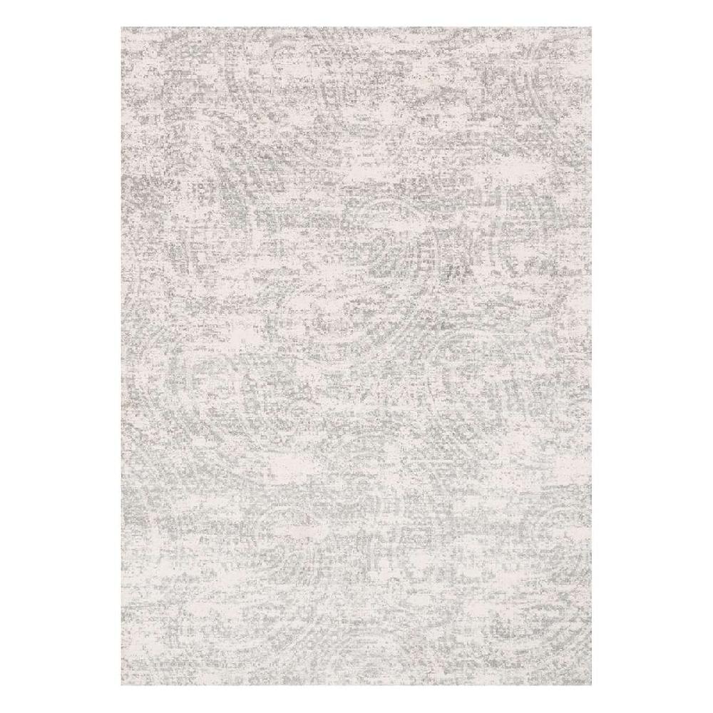 At Home (A252) Willow Grey Microfiber Area Rug 5x7
