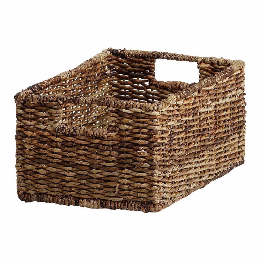 At Home Abaca Rectangle Storage Basket Medium