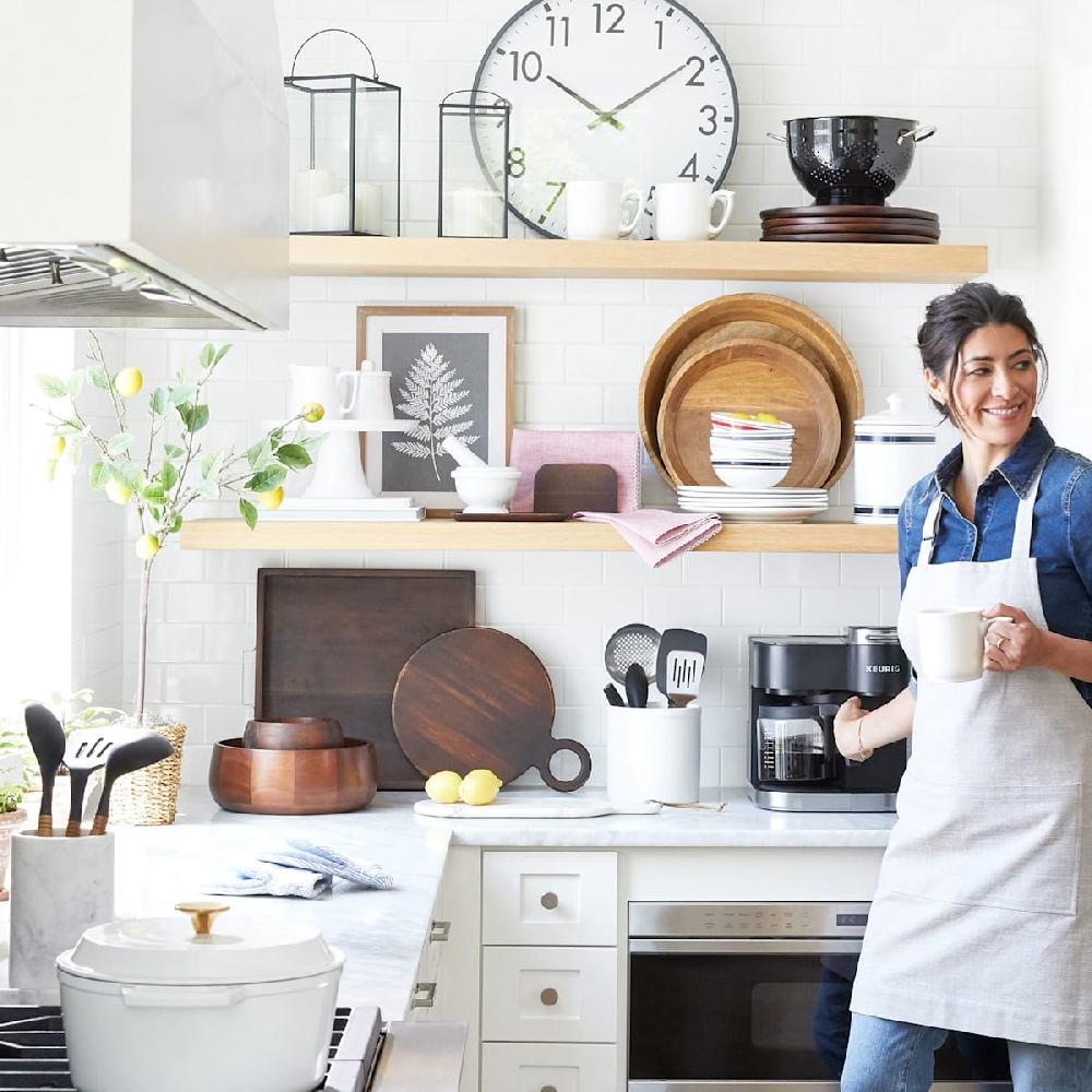 At Home Acacia Wood Serving Bowl Large