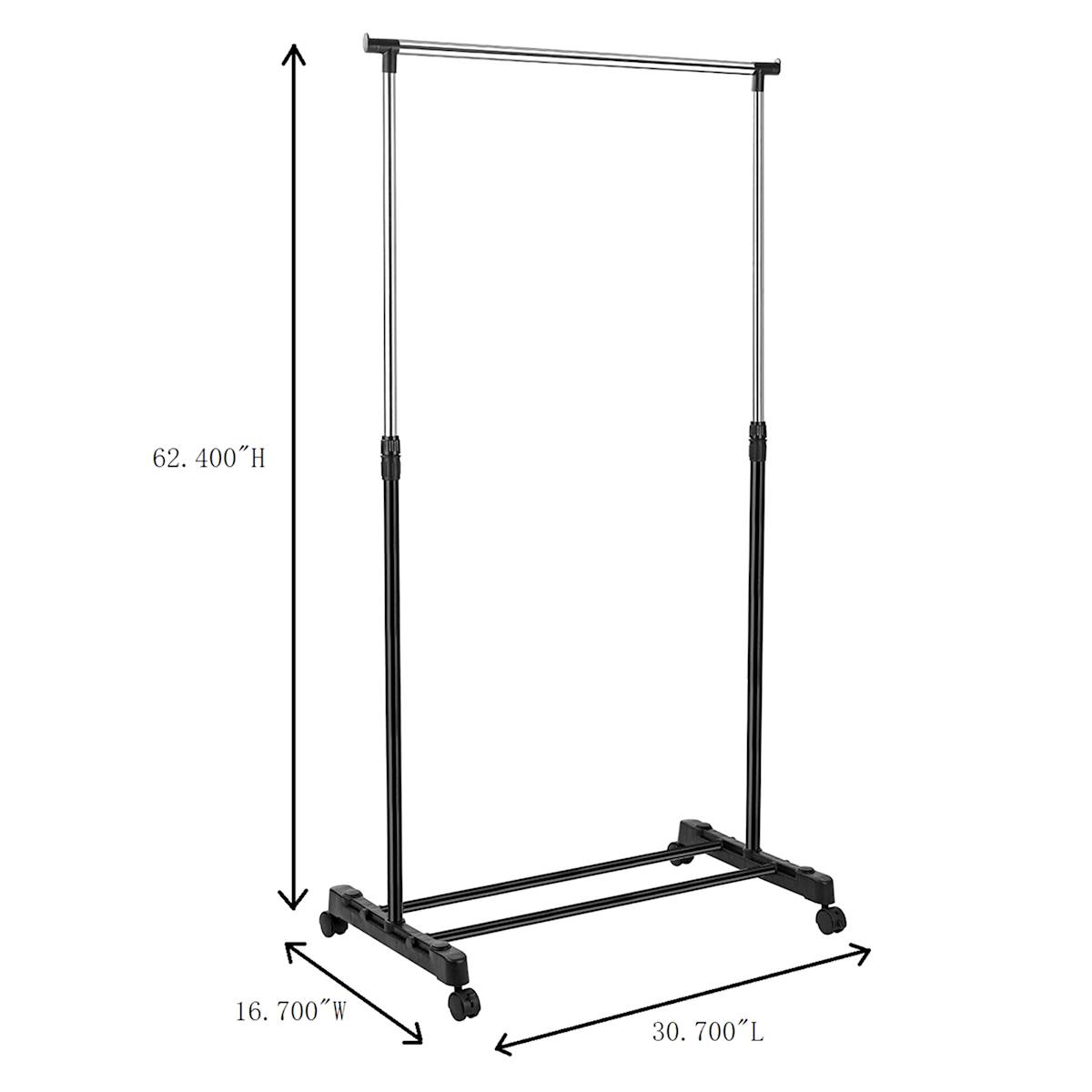 At Home Adjustable Garment Rack Chrome