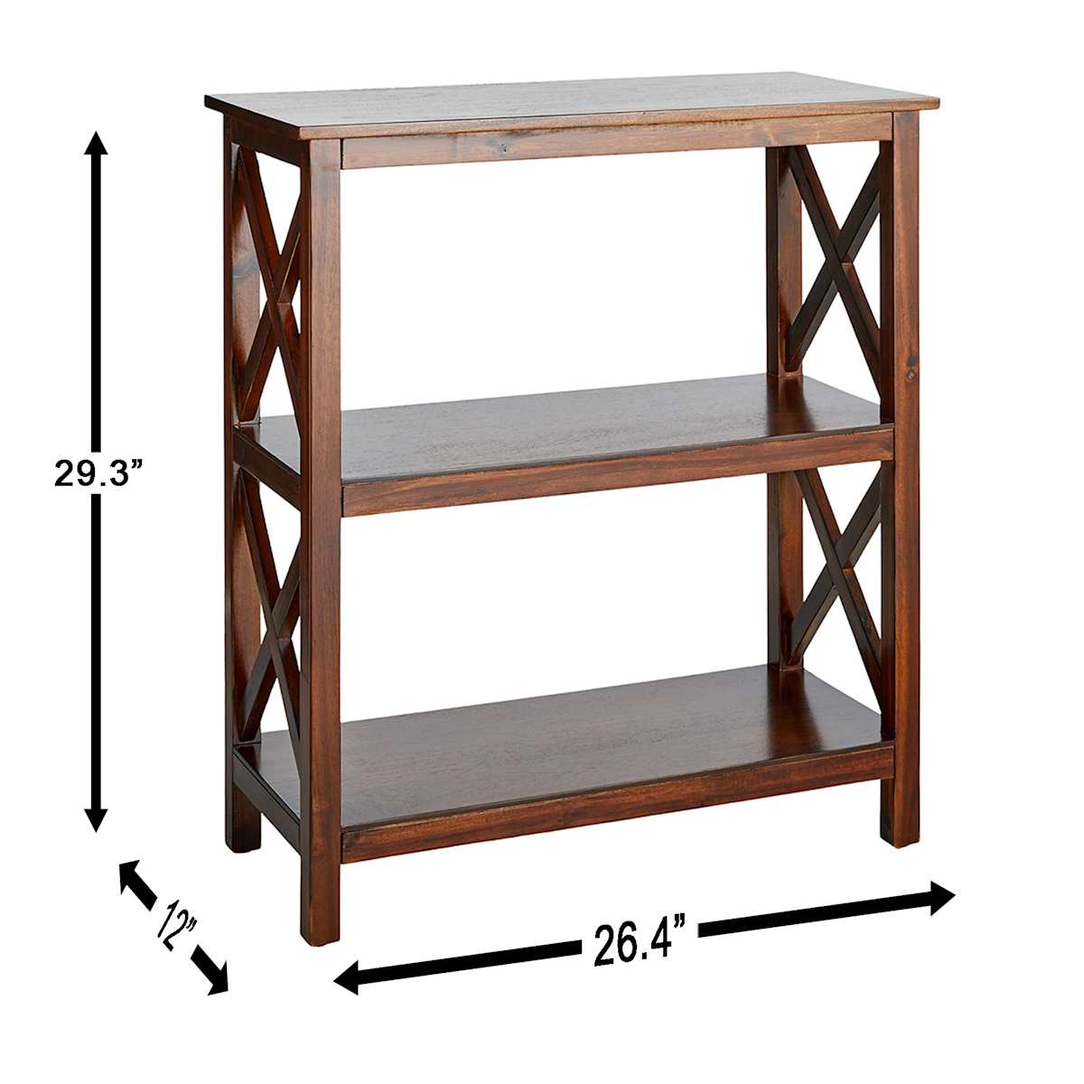 At Home Alexander Shelf Walnut Finish