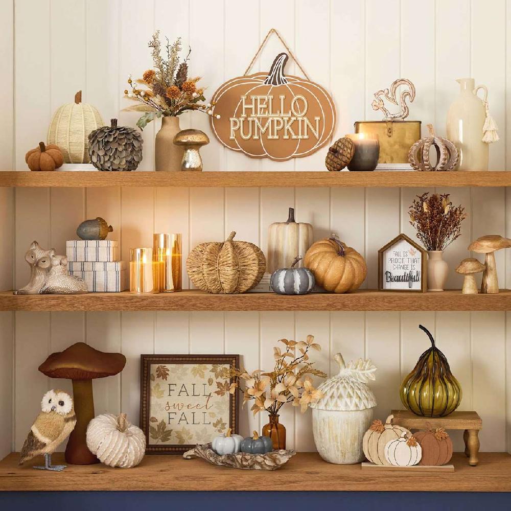 At Home Amber Glass LED Pillar Candle 4x6