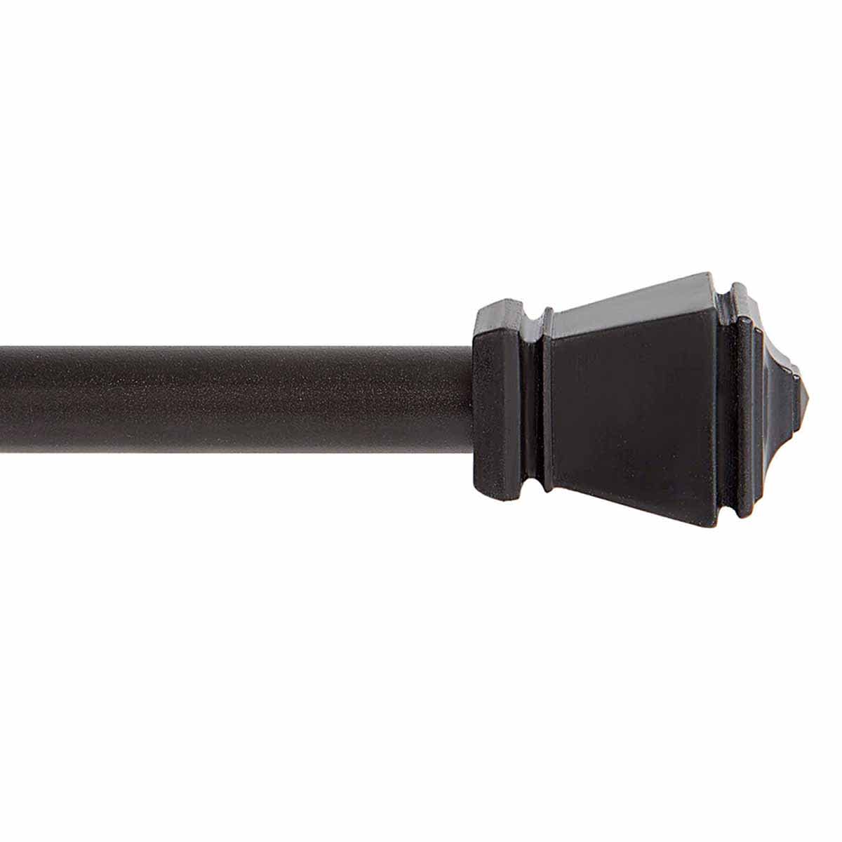 At Home Amelia 7/16" Black Curtain Rod 28-48"