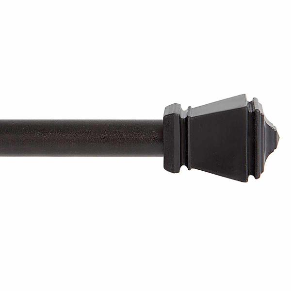 at home Amelia 7/16" Black Curtain Rod 28-48"