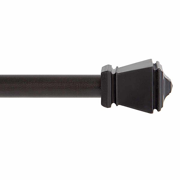 at home Amelia 7/16" Black Curtain Rod 48-84"