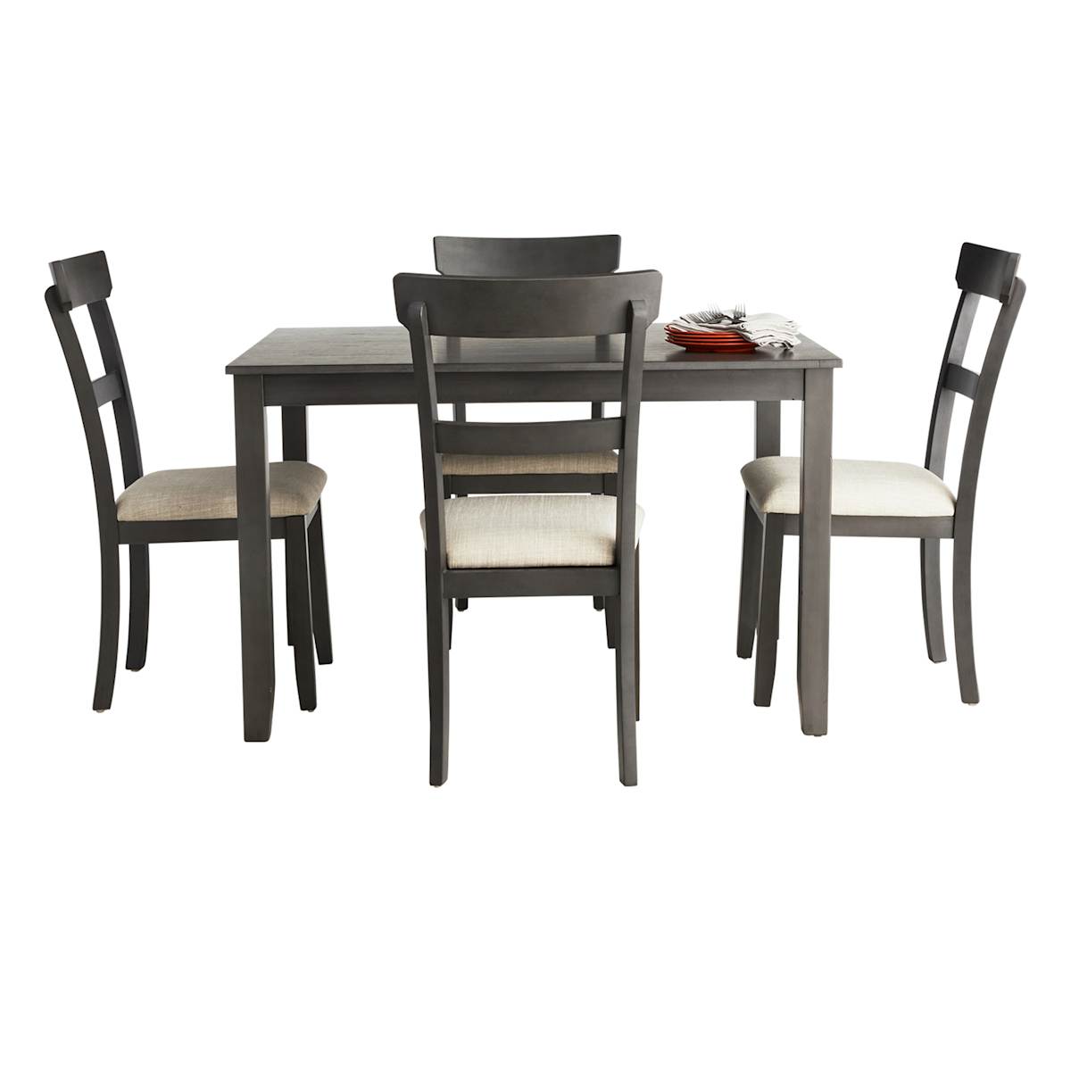 At Home Anderson 5-Piece Wooden Dining Set Grey