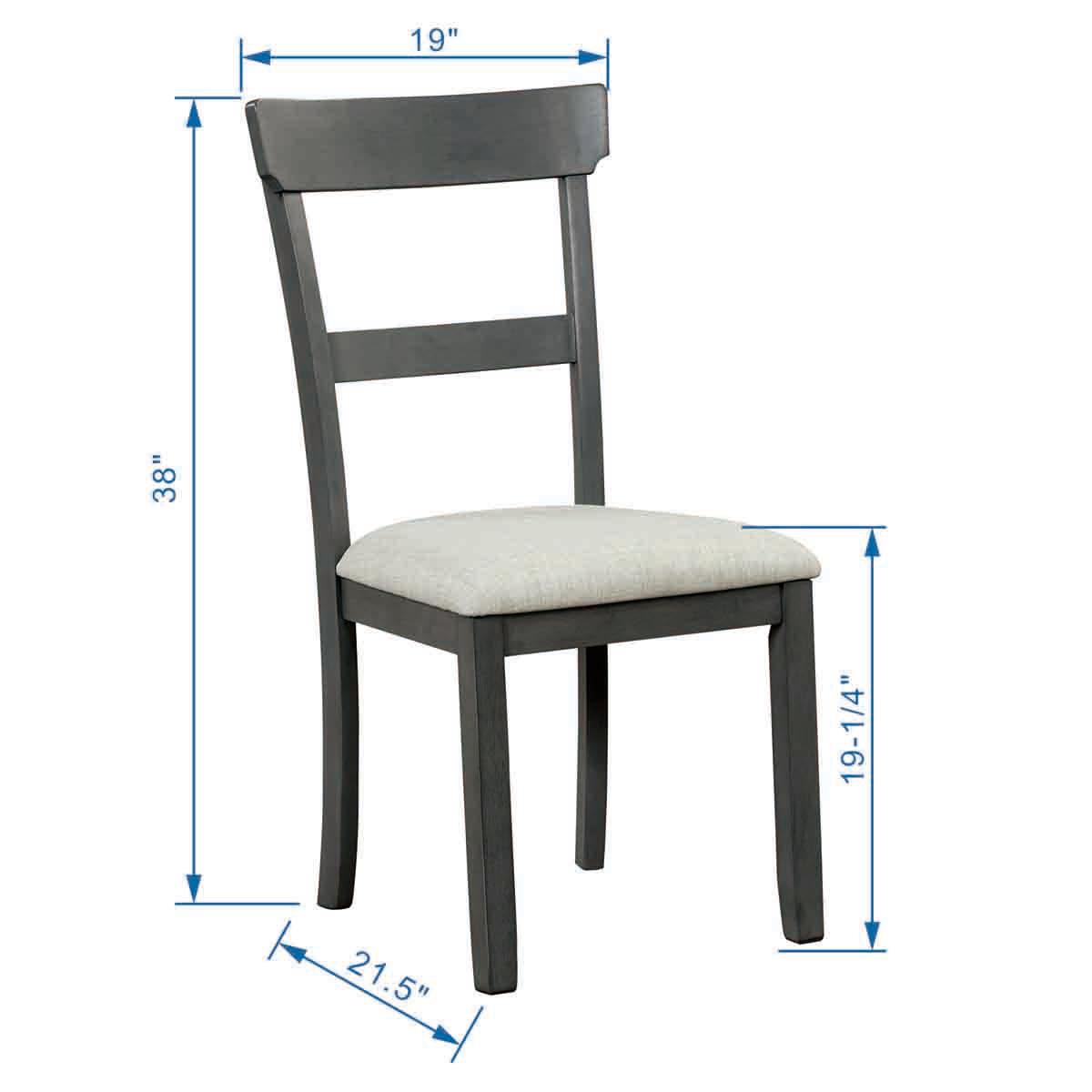 At Home Anderson 5-Piece Wooden Dining Set Grey