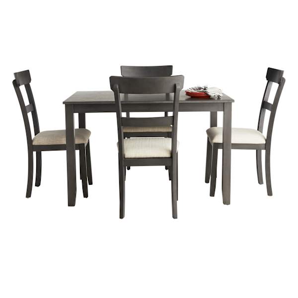 at home Anderson 5-Piece Wooden Dining Set Grey