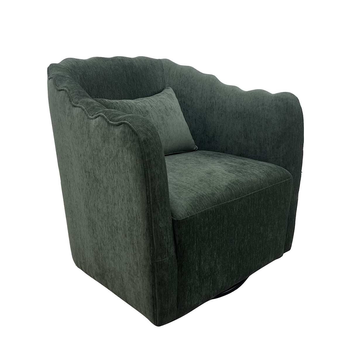 At Home Annabelle Swivel Accent Chair Green
