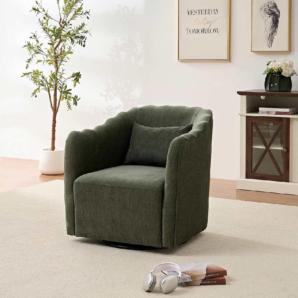 At Home Annabelle Swivel Accent Chair Green