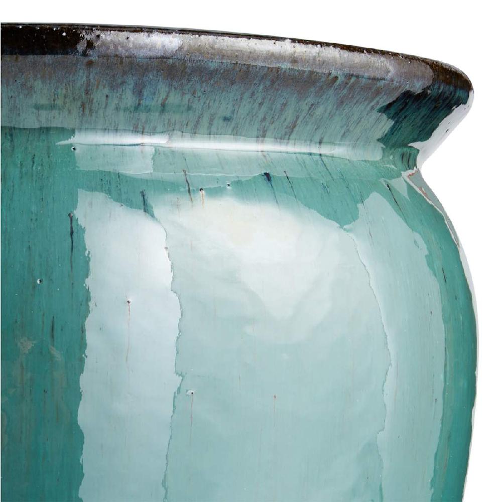 At Home Arcadia Aqua Ceramic Outdoor Planter Large