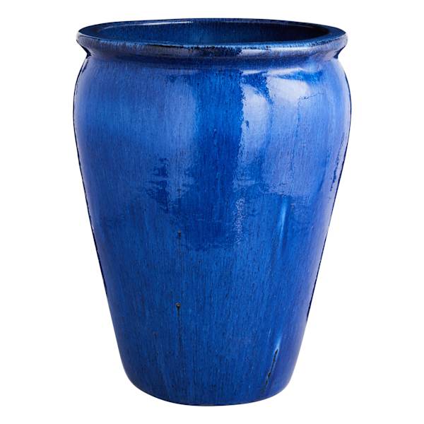 at home Arcadia Blue Ceramic Outdoor Planter Large