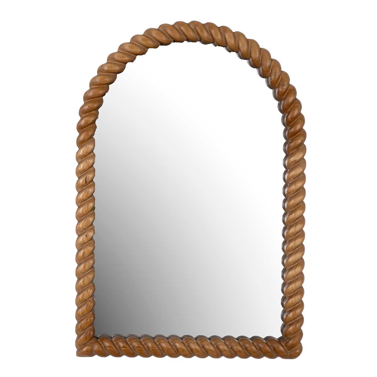 At Home Arched Wooden Wall Mirror 17x25