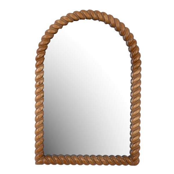 at home Arched Wooden Wall Mirror 17x25
