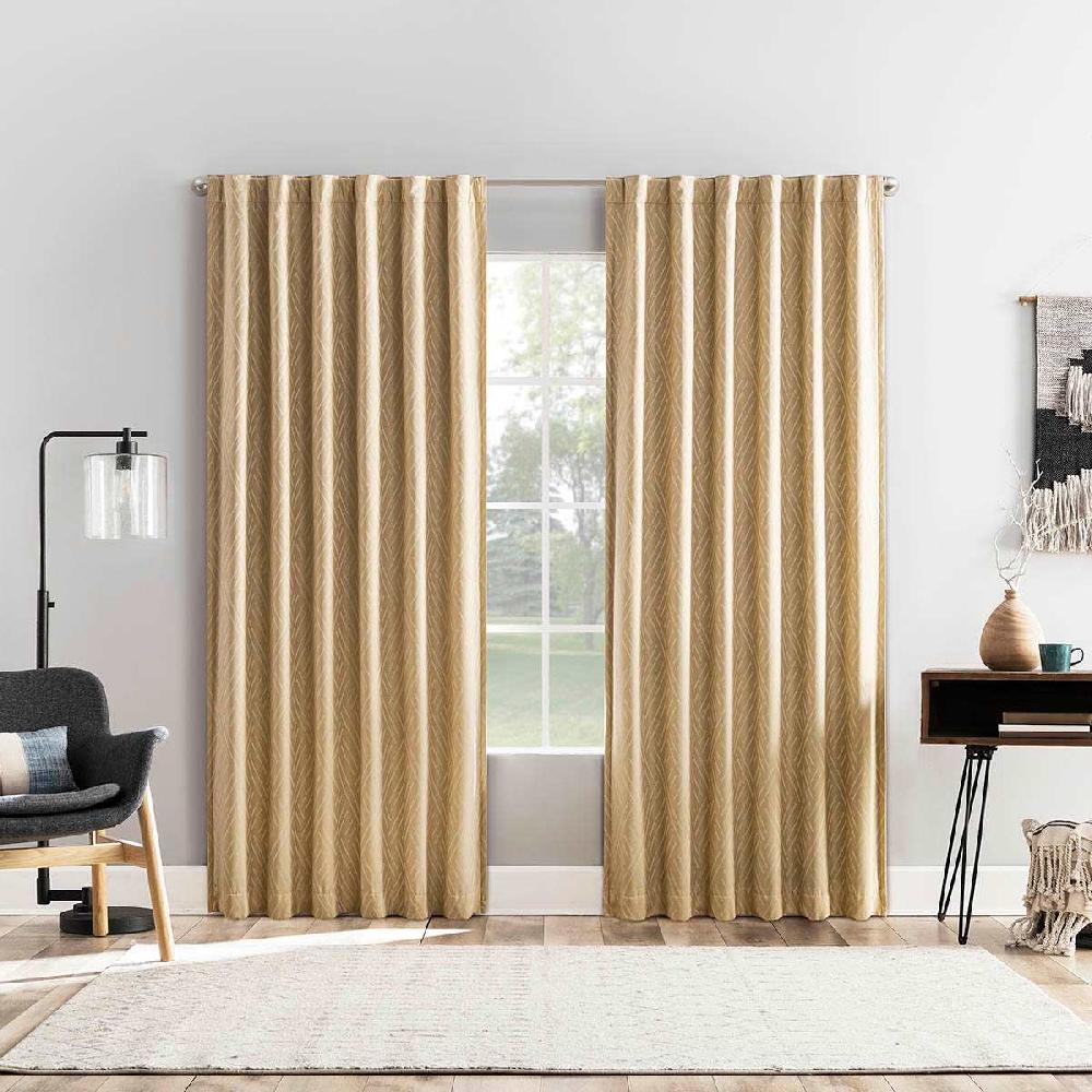 At Home Arvid Gold Blackout Curtain Panel 84"