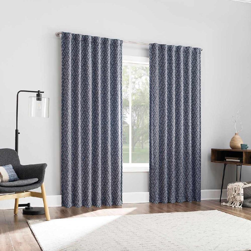 At Home Arvid Indigo Blackout Curtain Panel 84"