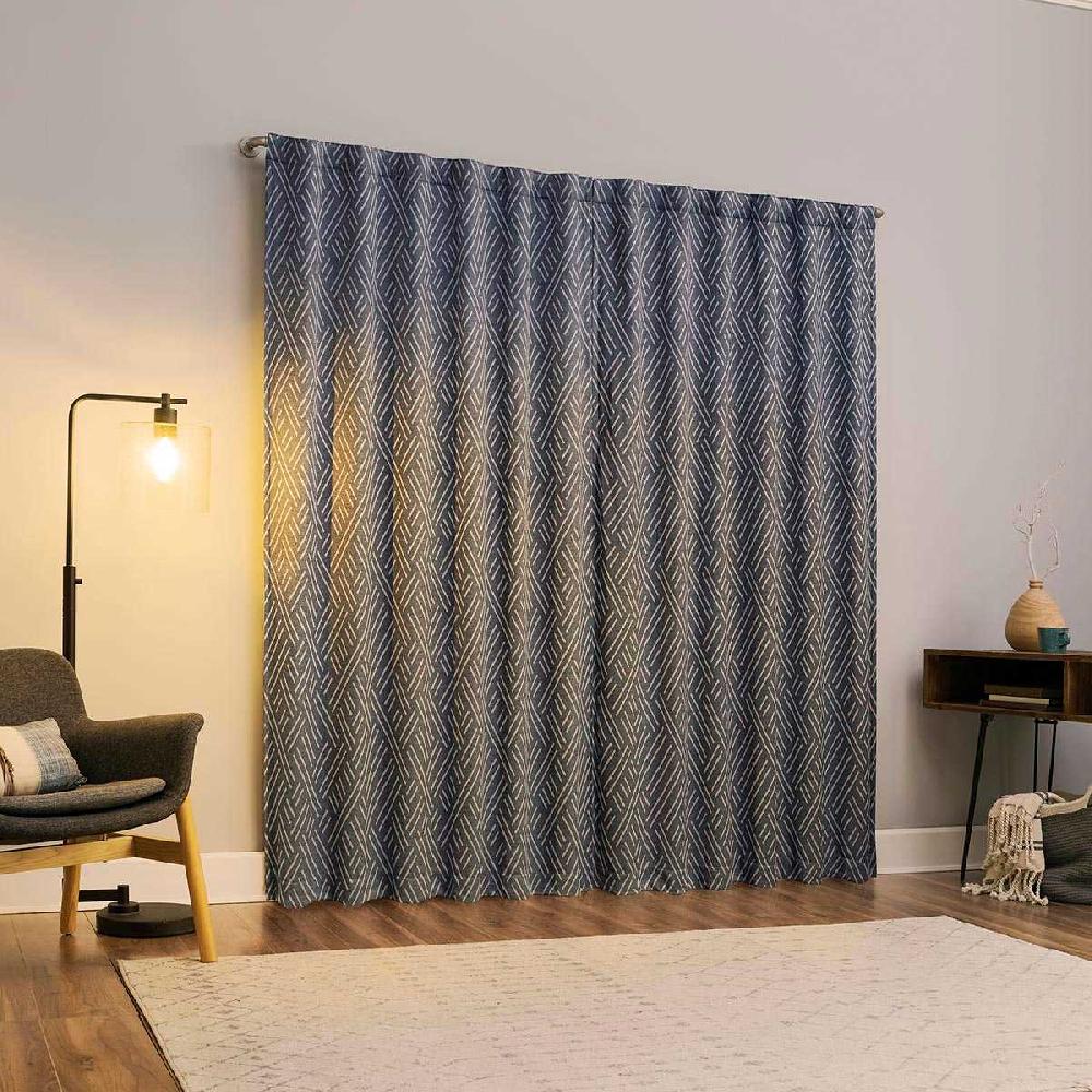 At Home Arvid Indigo Blackout Curtain Panel 84"