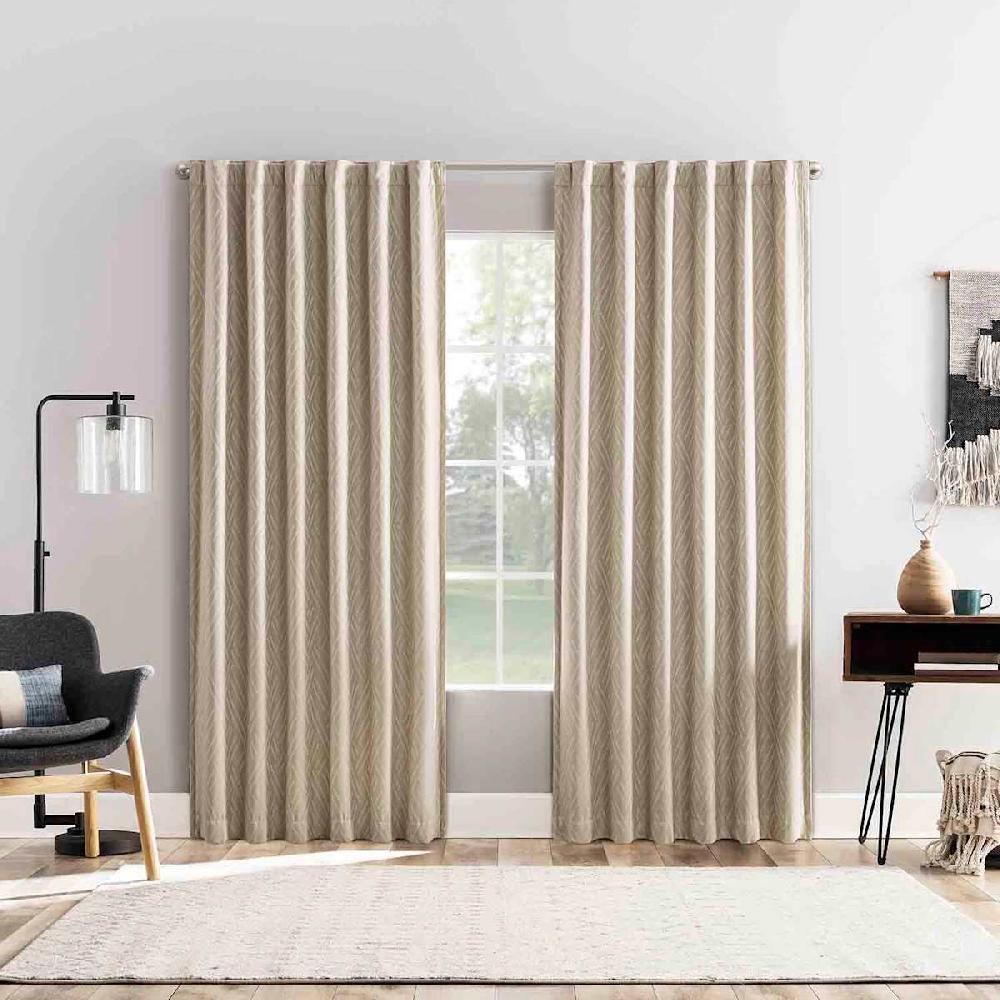 At Home Arvid Taupe Blackout Curtain Panel 84"