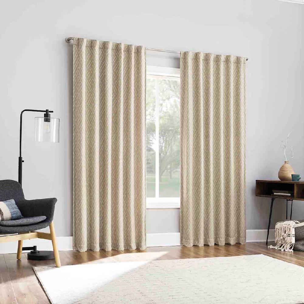 At Home Arvid Taupe Blackout Curtain Panel 84"