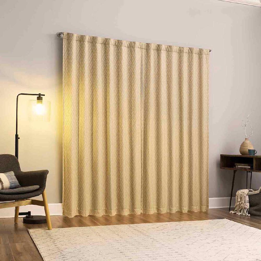 At Home Arvid Taupe Blackout Curtain Panel 84"