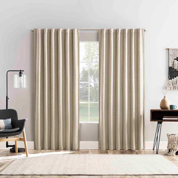 at home Arvid Taupe Blackout Curtain Panel 84"