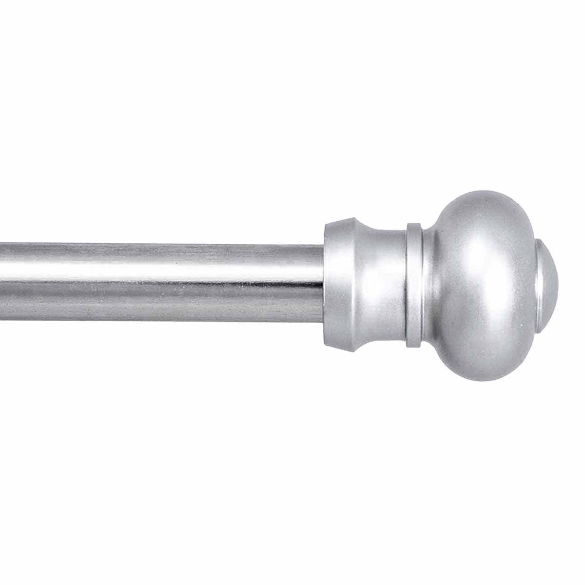 At Home Ashby 7/16" Silver Curtain Rod 28-48"