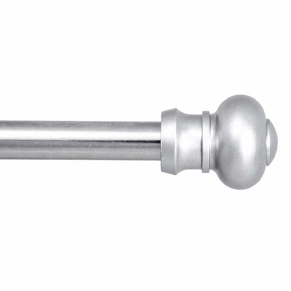 at home Ashby 7/16" Silver Curtain Rod 28-48"