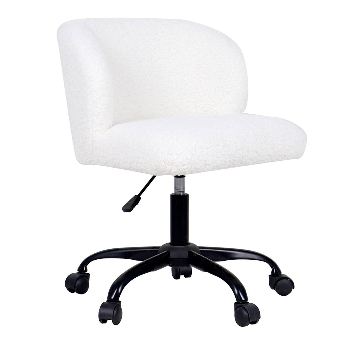 At Home Aubrey Office Chair White Sherpa