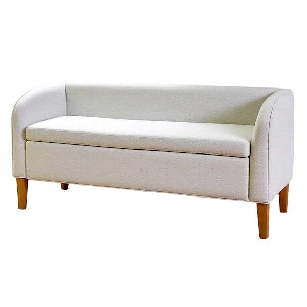 at home Audrey Storage Settee Bench Ivory